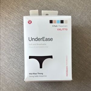 Lululemon UnderEase Mid-Rise Thong 5 pack ~NEW~